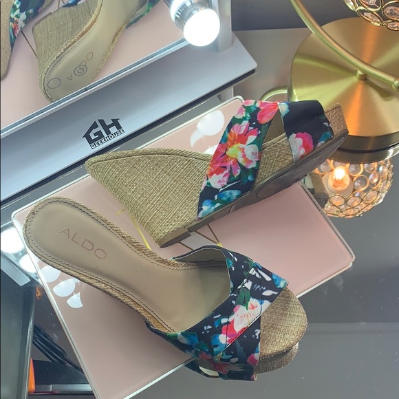 Aldo Shoes - Floral Wedges